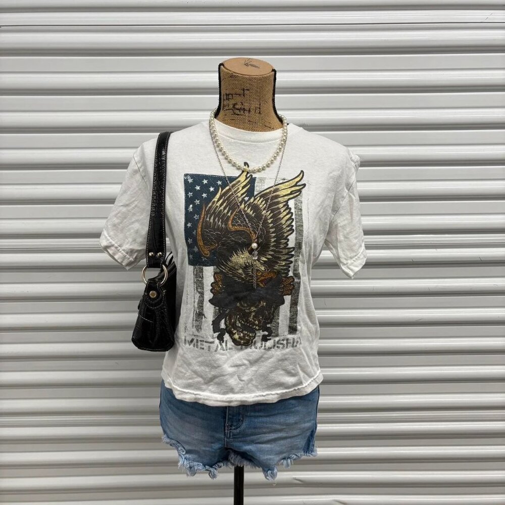 Y2K White Metal Mulisha Graphic Tee